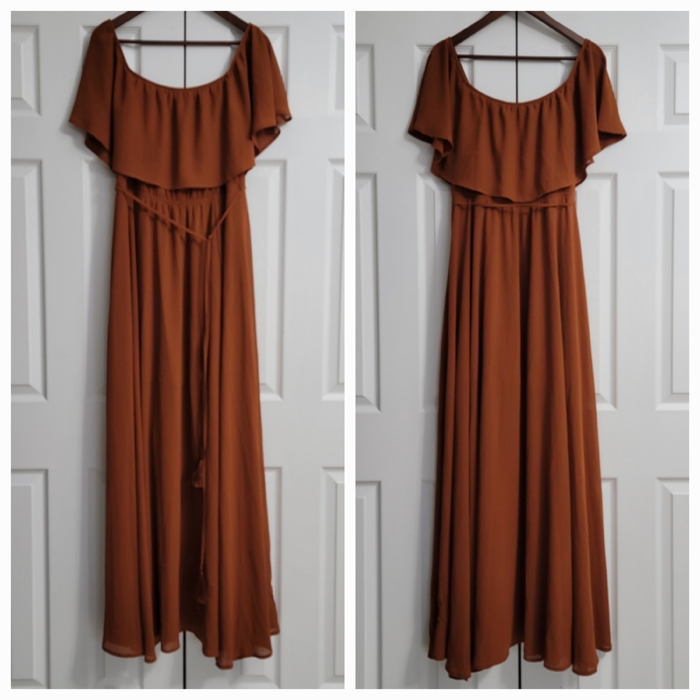 Baltic Born Victoria Off Shoulder Maxi Dress, Spice, Size XL - Picture 11 of 14